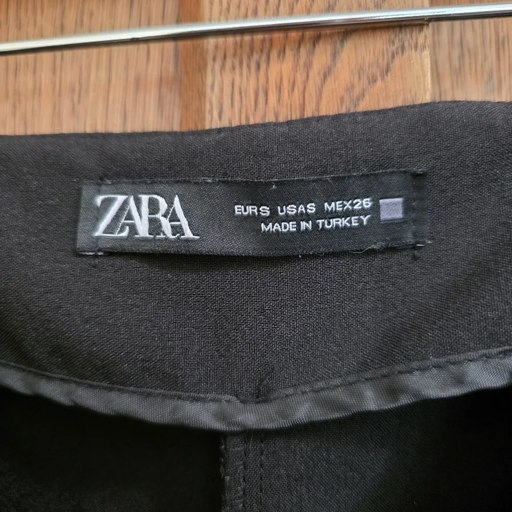 ZARA | Black Boot Cut High Waist Dress Pants - Women's Small - Picture 7 of 7